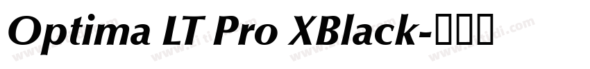 Optima LT Pro XBlack字体转换